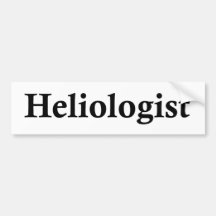 Heliologist Etiqueta De Parachoque