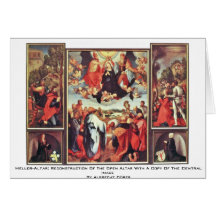 Heller-Altar: Reconstrucción del altar abierto Tarjeton