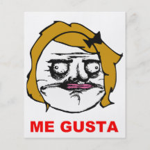 Hembra rubia yo cara cómica Meme de la rabia de Gu Tarjeta Publicitaria