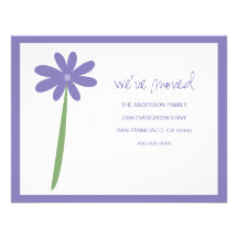 Hemos movido la invitación de la flor (púrpura)