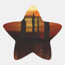 Henge de edades calcomania forma de estrella personalizada
