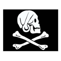Henry cada bandera de pirata auténtica tarjetas postales