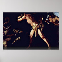 Hércules que lucha el Hydra Lernaean Posters