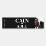 Herman Caín: Caín puede - fondo negro Etiqueta De Parachoque