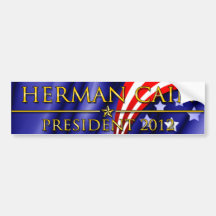 Herman Caín para el presidente 2012 Etiqueta De Parachoque