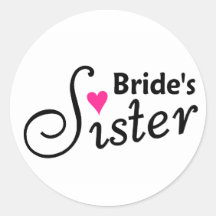 Hermana de las novias pegatinas  