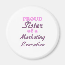 Hermana orgullosa de un ejecutivo de marketing imanes de nevera
