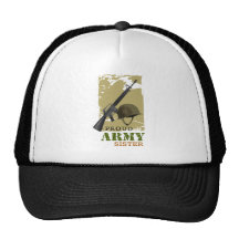 Hermana orgullosa del ejército gorros  