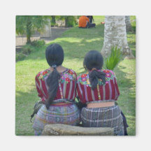 Hermanas guatemaltecas imán de frigorífico