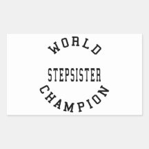 Hermanastra retra fresca del campeón del mundo etiqueta