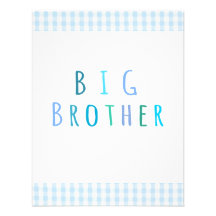 Hermano mayor en azul invitaciones personales 