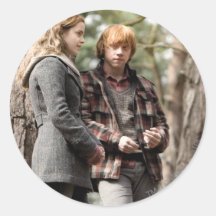 Hermione, Ron, y Harry 2 Etiqueta Redonda