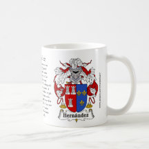 Hernández, el origen, el significado y el escudo tazas