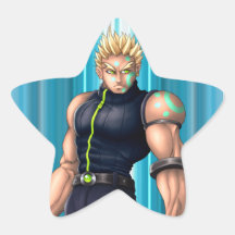 Héroe del videojuego de Manga Calcomania Forma De Estrella