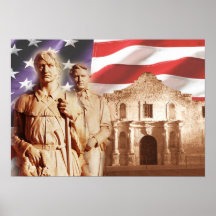 Héroes del Álamo, San Antonio, Tejas Posters