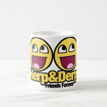 Herp y Derp sonrientes impresionantes Tazas De Café