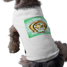 Herradura irlandesa afortunada del verde del regal ropa de perros