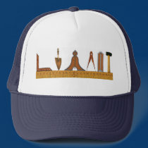 Herramientas de funcionamiento del albañil libre gorras