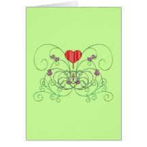 Herz heart Ornament Grußkarten