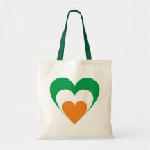 Herz Irland heart Ireland Tragetasche