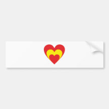 Herz Spanien heart Spain Espana Autoaufkleber
