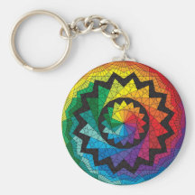 Hexágono colorido llavero
