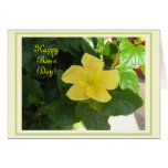 ¡Hibisco amarillo para la tarjeta de felicitación 