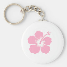Hibisco rosado F Llaveros Personalizados