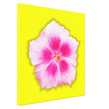 Hibisco rosado - personalizado impresiones de lienzo