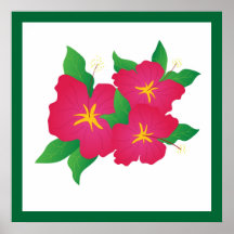 Hibisco rosado impresiones