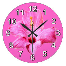 Hibisco rosado Wallclock