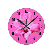 Hibisco rosado Wallclock