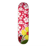Hibisco tropical de Fuschia; Mariquita Monopatín Personalizado