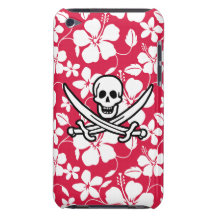 Hibisco tropical Rogelio alegre de Fuschia iPod Touch Protector