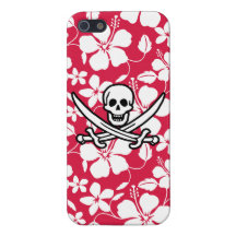 Hibisco tropical Rogelio alegre de Fuschia iPhone 5 Protector