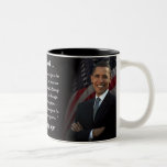 Hicimos sí - Obama con la taza de la bandera ameri