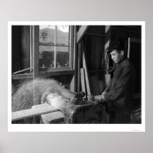 Hidemi Tayenaka, trabajador de madera 1943 Impresiones