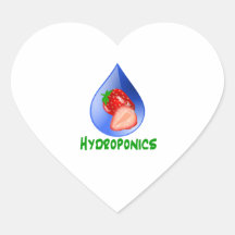 Hidrocultivo azul del descenso del texto verde roj pegatina de corazon personalizadas