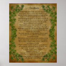 Hiedra grande de la prosa de los desiderátums en e poster