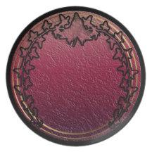 hiedra roja platos para fiestas