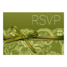 Hierba de la respuesta de RSVP de la cinta y del c Invitación