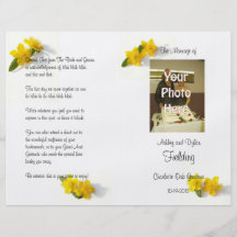 Hierba de San Juan - programa del boda de la foto  Tarjeta Publicitaria