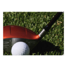 Hierro del golf e invitación de la pelota de golf