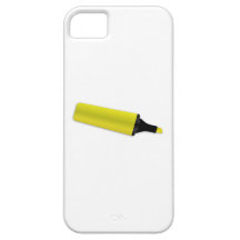 Highlighter amarillo iPhone 5 carcasas