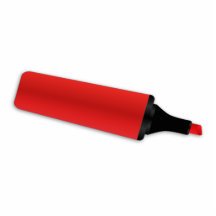 Highlighter rojo esculturas fotográficas