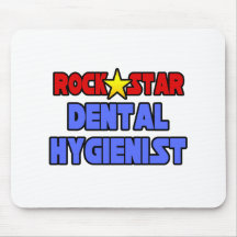 Higienista dental de la estrella del rock alfombrillas de ratón
