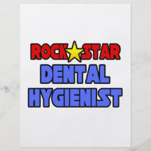 Higienista dental de la estrella del rock flyer a todo color