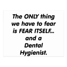 higienista dental del miedo postal