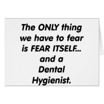 higienista dental del miedo tarjetas