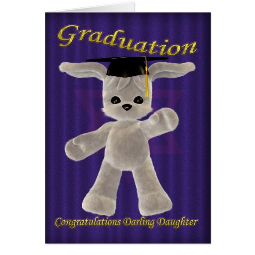 Hija del querido de la graduación tarjeton